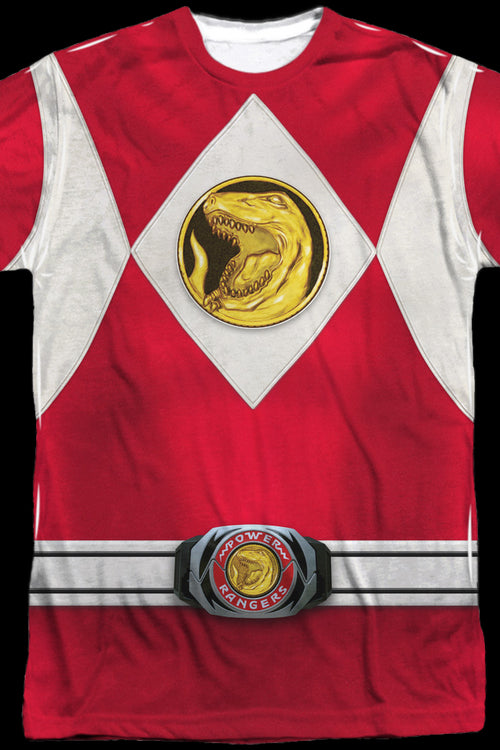 Red Ranger Sublimation Costume Shirtmain product image