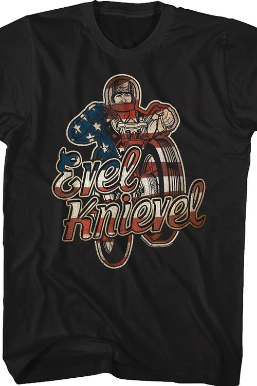 Red White and Blue Evel Knievel T-Shirtmain product image