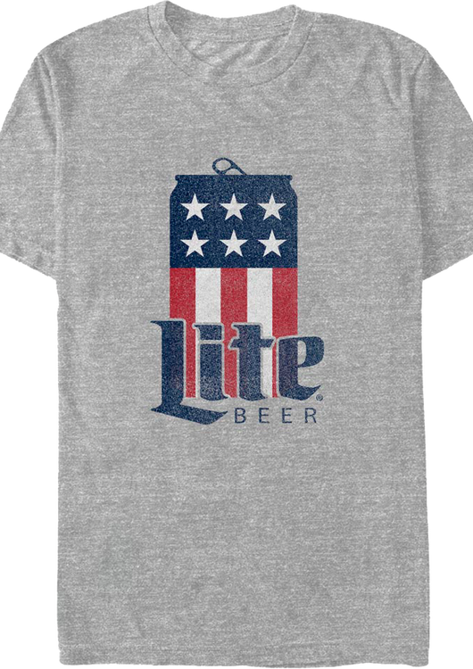 Red White Blue Can Miller Lite T-Shirt - main product image