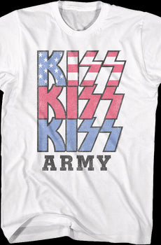 Red White Blue KISS Army T-Shirt