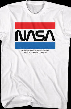 Red White Blue Stripes NASA T-Shirt