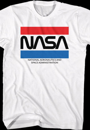 Red White Blue Stripes NASA T-Shirt