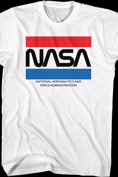 Red White Blue Stripes NASA T-Shirtmain product image