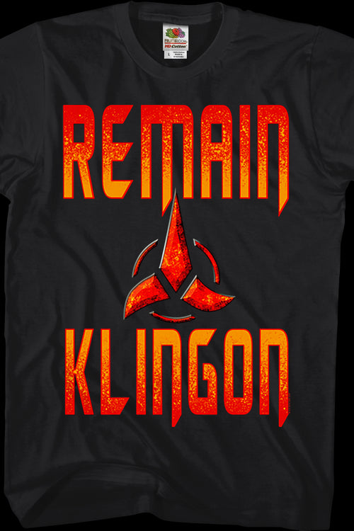 Remain Klingon Star Trek T-Shirtmain product image