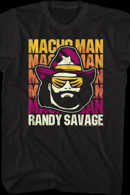 Repeating Macho Man Logo Randy Savage T-Shirtmain product image