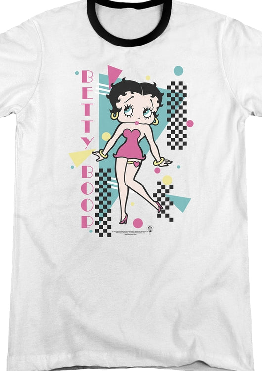 Retro Betty Boop Ringer Shirt - main product image