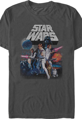 Retro Episode IV Poster Star Wars T-Shirt
