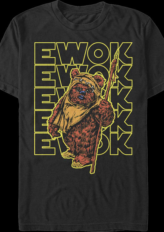 Retro Ewok Star Wars T-Shirt - main product image