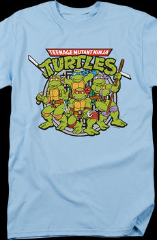 Retro Group Photo Teenage Mutant Ninja Turtles T-Shirt