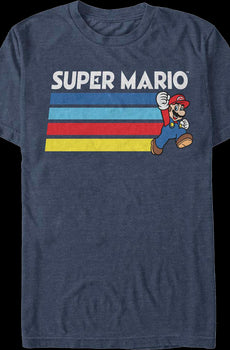 Retro Jump Stripes Super Mario Bros. T-Shirt