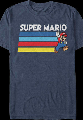 Retro Jump Stripes Super Mario Bros. T-Shirt