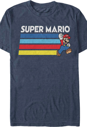 Retro Jump Stripes Super Mario Bros. T-Shirt