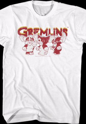 Retro Mogwai Poses Gremlins T-Shirt