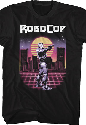 Retro Neon Robocop T-Shirt