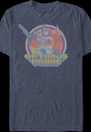 Retro Optimus Prime Action Pose Transformers T-Shirt