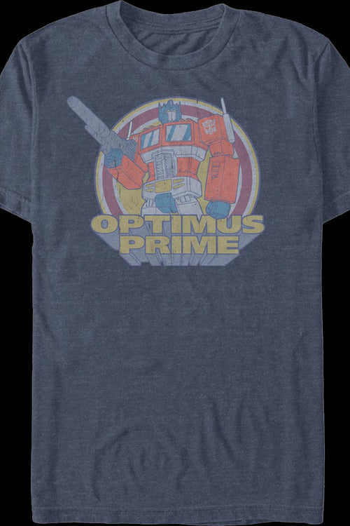 Retro Optimus Prime Action Pose Transformers T-Shirtmain product image