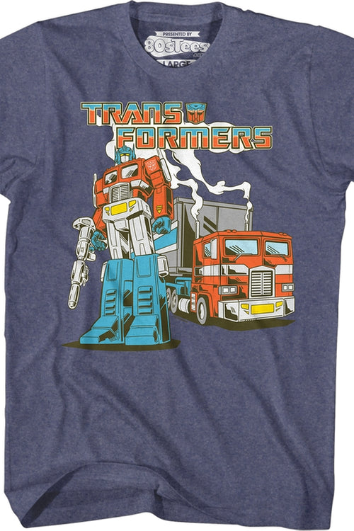 Retro Optimus Prime Transformers T-Shirtmain product image