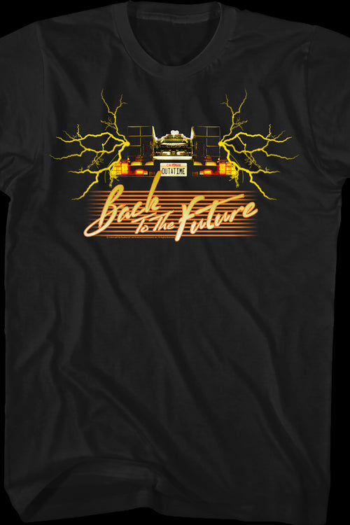 Retro OUTATIME Back To The Future T-Shirtmain product image