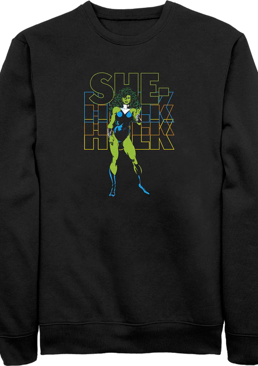 Retro She-Hulk Marvel Comics Sweatshirt - main product image