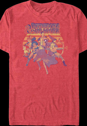 Retro Sunset Collage Dungeons & Dragons T-Shirt