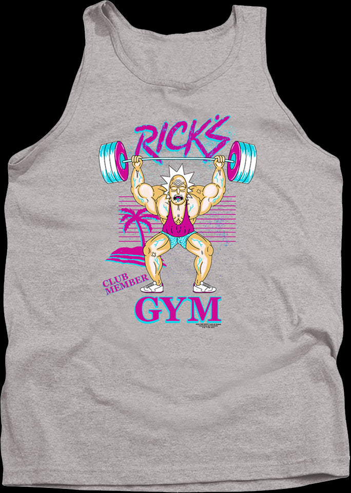Rick s Gym Rick And Morty Tank Top