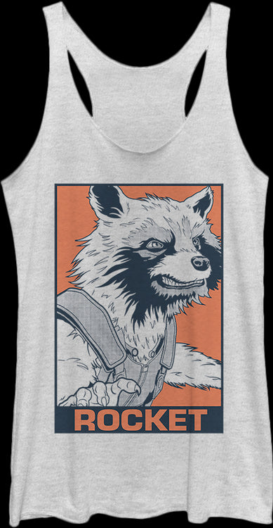 Ladies Rocket Raccoon Pop Art Avengers Endgame Racerback Tank Topmain product image