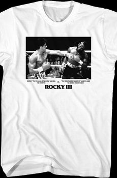 Rocky Balboa vs. Clubber Lang Black And White Photo Rocky III T-Shirt