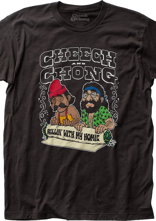 Rollin' With My Homie Cheech and Chong T-Shirt - main product image