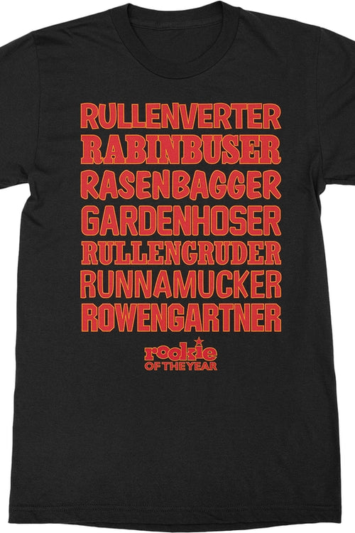 Rowengartner Names Rookie of the Year T-Shirtmain product image