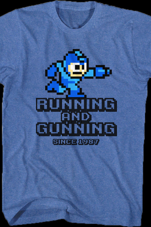 Running And Gunning Mega Man T-Shirtmain product image