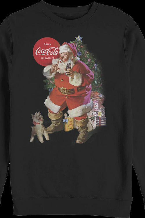 Santa Claus And Puppy Coca-Cola Sweatshirtmain product image