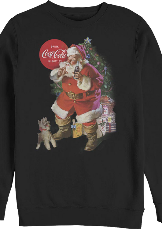Santa Claus And Puppy Coca-Cola Sweatshirt - main product image