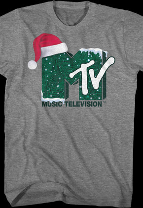 Santa Claus Hat Logo MTV Shirt