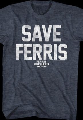 Save Ferris Vintage Blue Design Ferris Bueller's Day Off T-Shirt