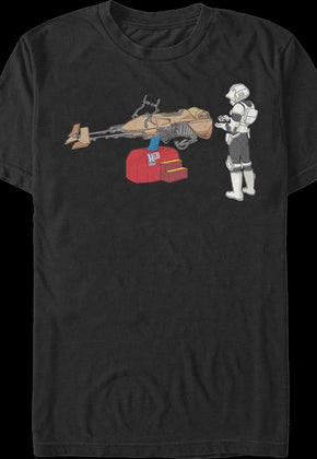 Scout Trooper Coin Operated Bike Ride Star Wars T-Shirt