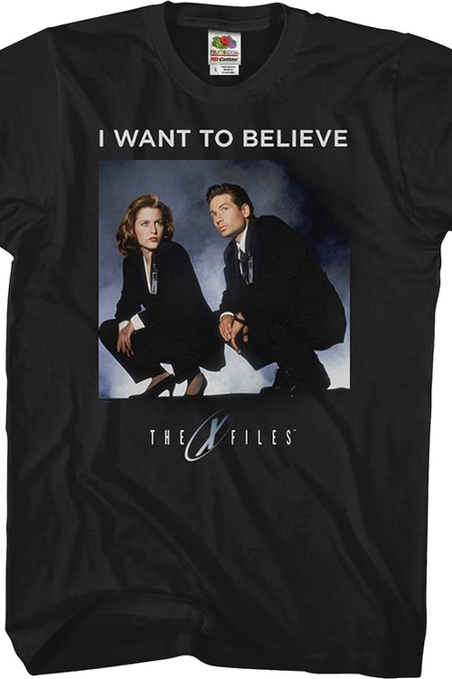 Scully and Mulder Want to Believe X-Files T-Shirtmain product image
