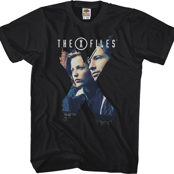 Scully and Mulder X-Files T-Shirt: The X-Files Mens T-Shirt