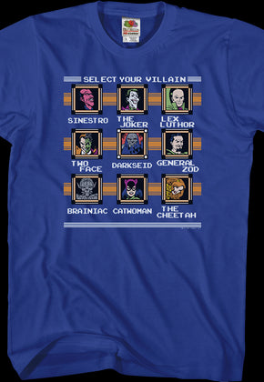 Select Your Villain Justice League T-Shirt