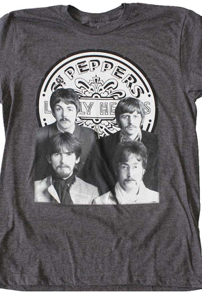 Black And White Sgt. Pepper's Lonely Hearts Club Band Beatles T-Shirt