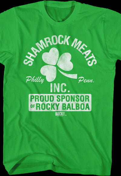 Shamrock Meats Proud Sponsor Of Rocky T-Shirt