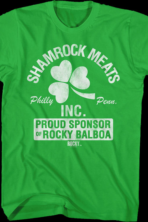 Shamrock Meats Proud Sponsor Of Rocky T-Shirtmain product image
