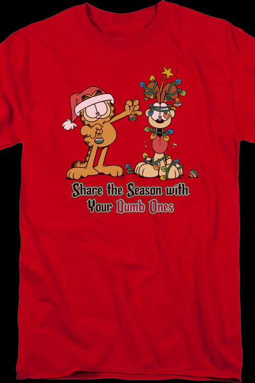 Share The Season With Your Dumb Ones Garfield T-Shirtmain product image