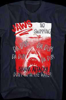 Shark Attack Poster Jaws T-Shirt