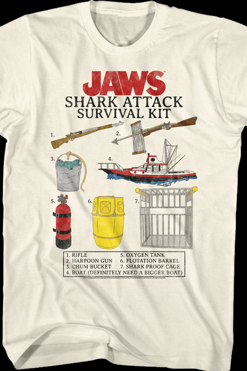 Shark Attack Survival Kit Jaws T-Shirtmain product image