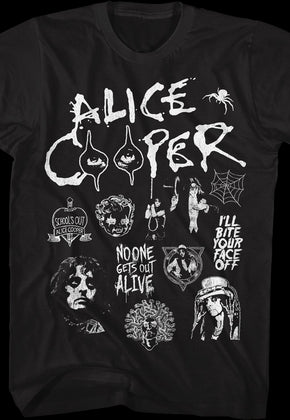 Shock Collage Alice Cooper T-Shirt