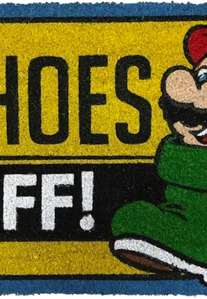 Shoes Off Super Mario Bros. Doormat