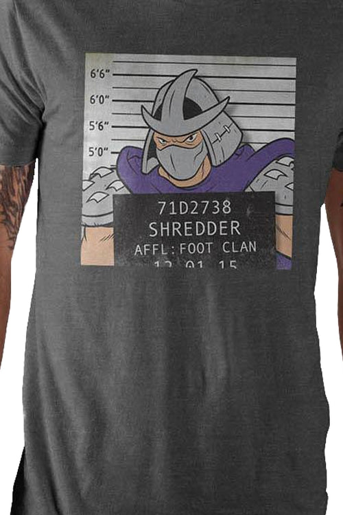 Shredder Mug Shot Teenage Mutant Ninja Turtles T-Shirtmain product image