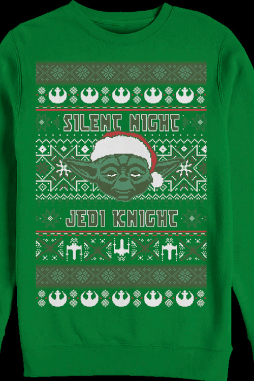 Silent Night Jedi Knight Star Wars Yoda Christmas Sweatshirtmain product image