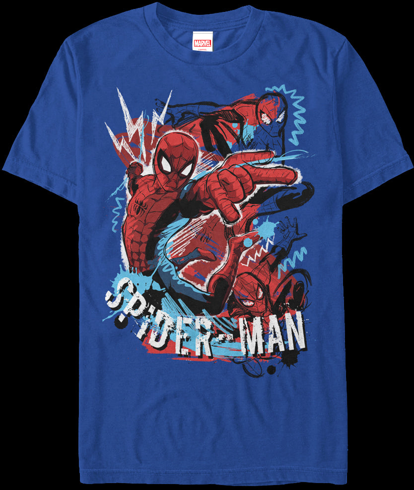 Sketches Spider-Man T-Shirt Marvel Comics