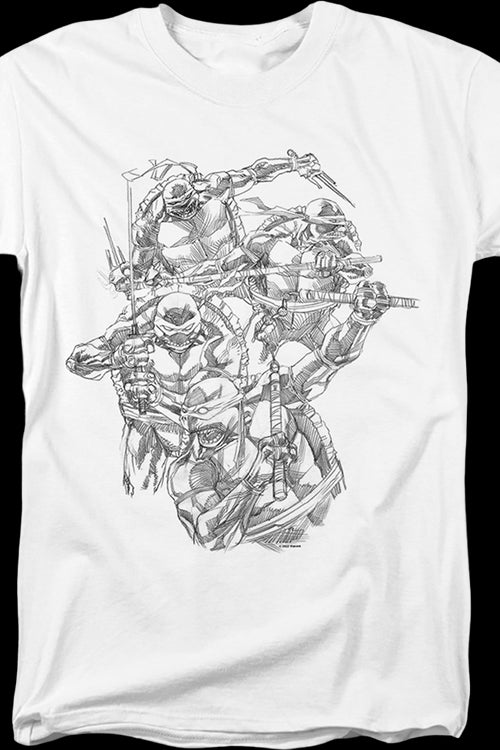 Sketches Teenage Mutant Ninja Turtles T-Shirtmain product image